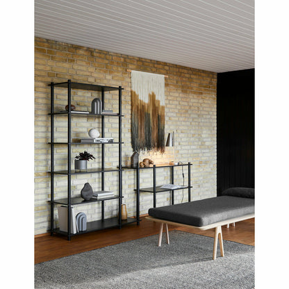 WOUD - Level daybed - Dark brown bouclé/oak 190x76,50x41 cm - WOUD - DesignGaragen.dk