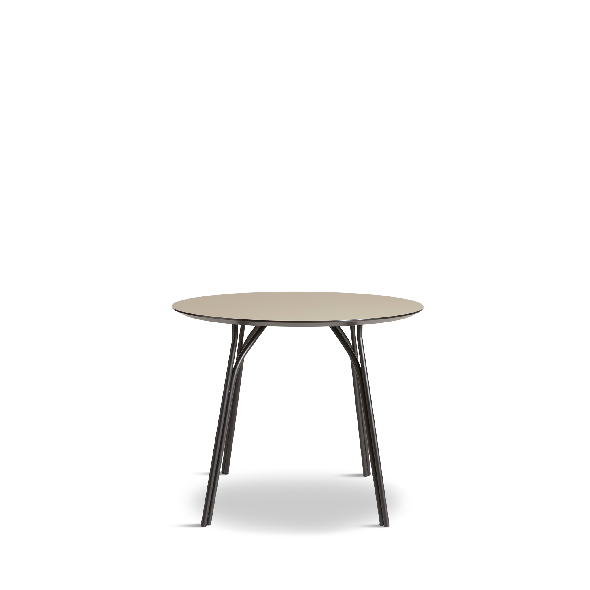 Woud - puun ruokapöytä (90 cm) - beige/musta