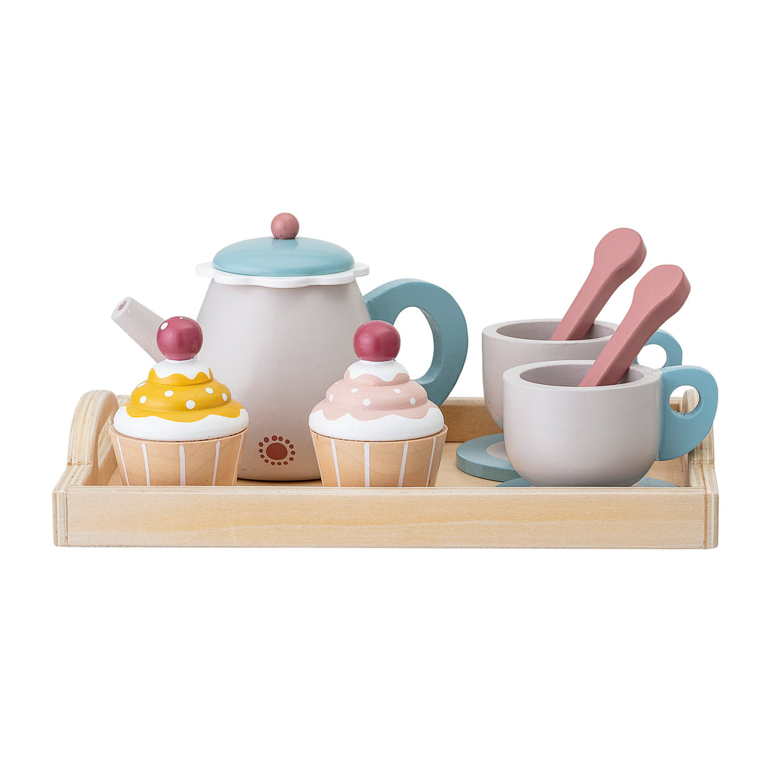 Gentrim Legetøjsmad, Grå, Krydsfiner - L21xH10xW15,5 cm, Set of 8 - BLOOMINGVILLE MINI - DesignGaragen.dk