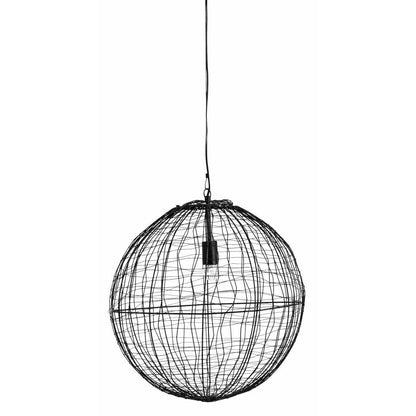 Nordal SELENE pyöreä riipus metallilangalla - ø50 cm - musta