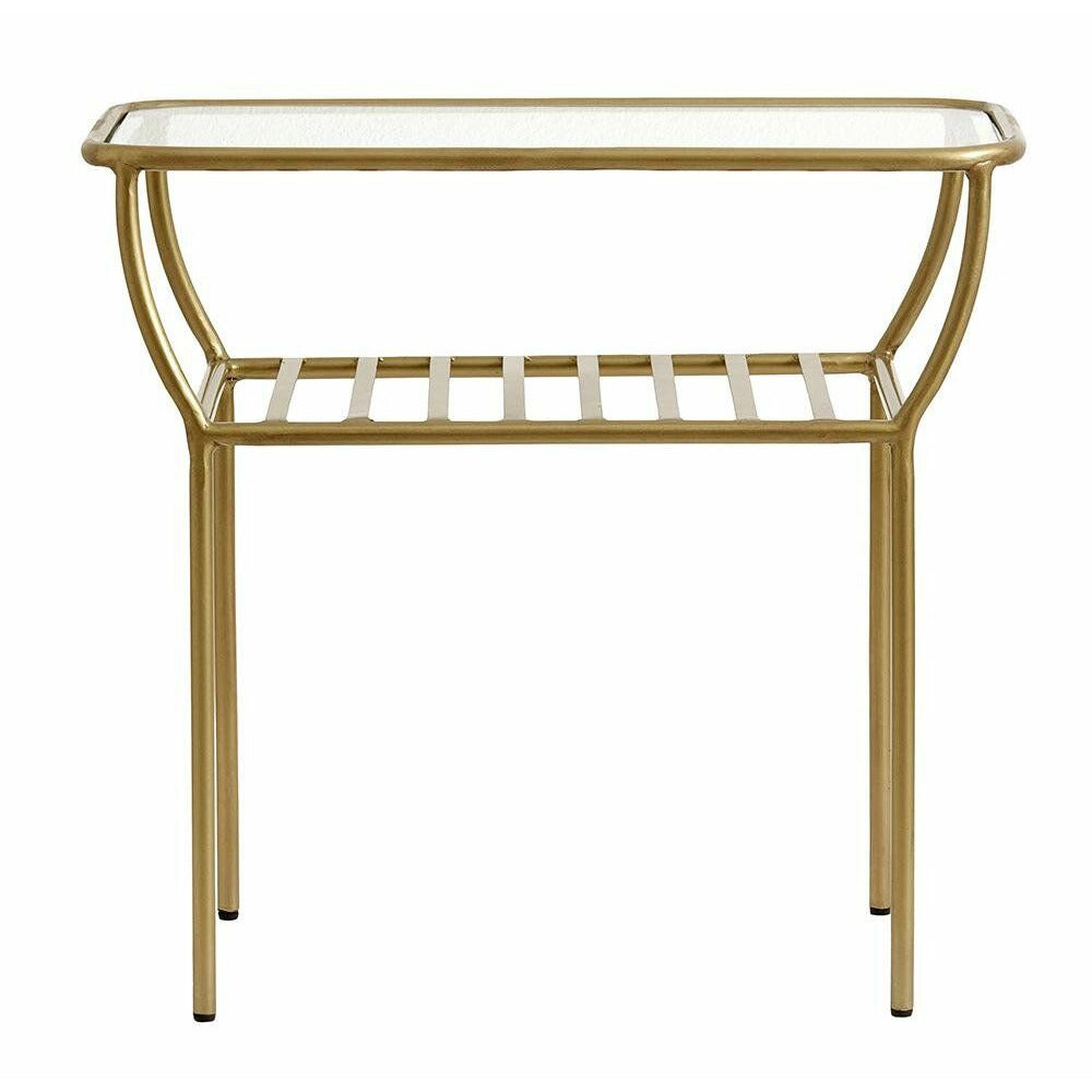 Nordal CHIC sivupöytä / yöpöytä rautaa ja lasia - 50x25 cm - kultainen