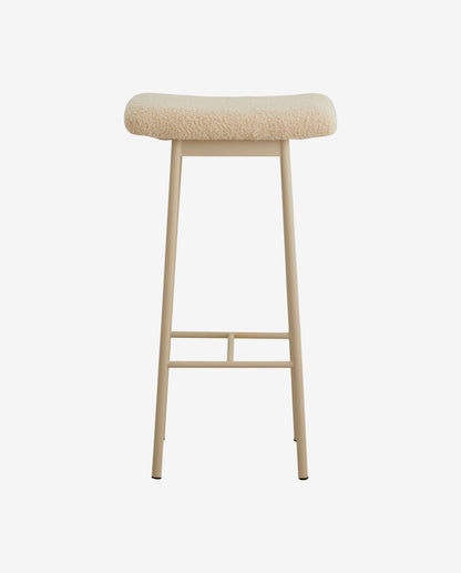 Zala -baarijakkara jäljitelmällä lammasnahka - beige