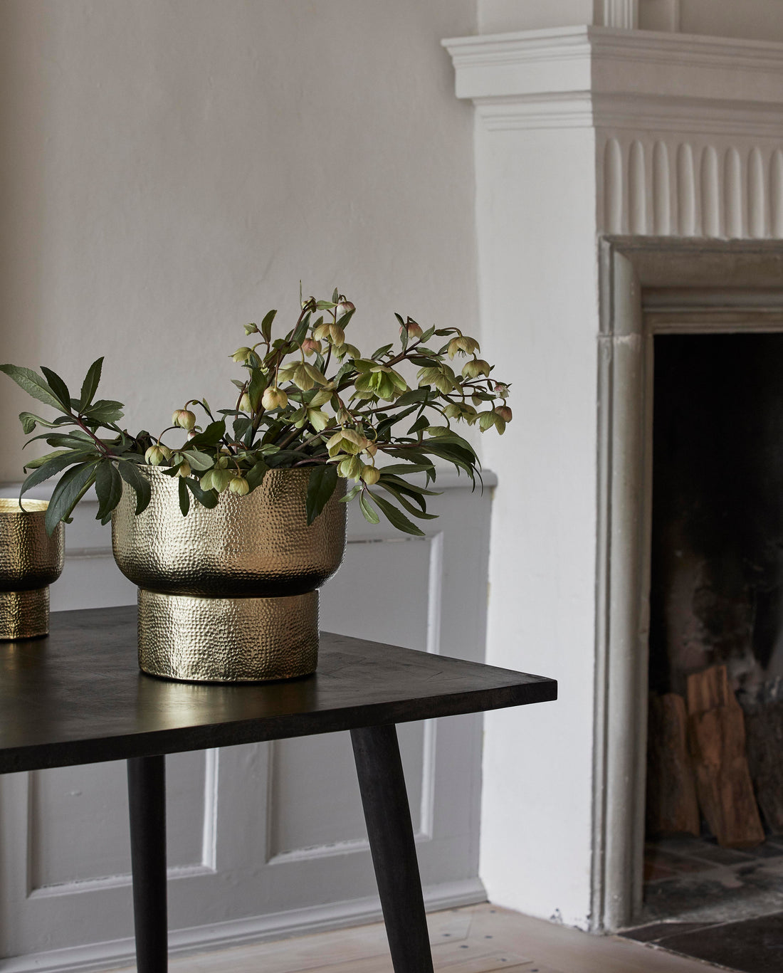 Alimia yrttipotissa alumiinissa Ø31 cm - kultapinta