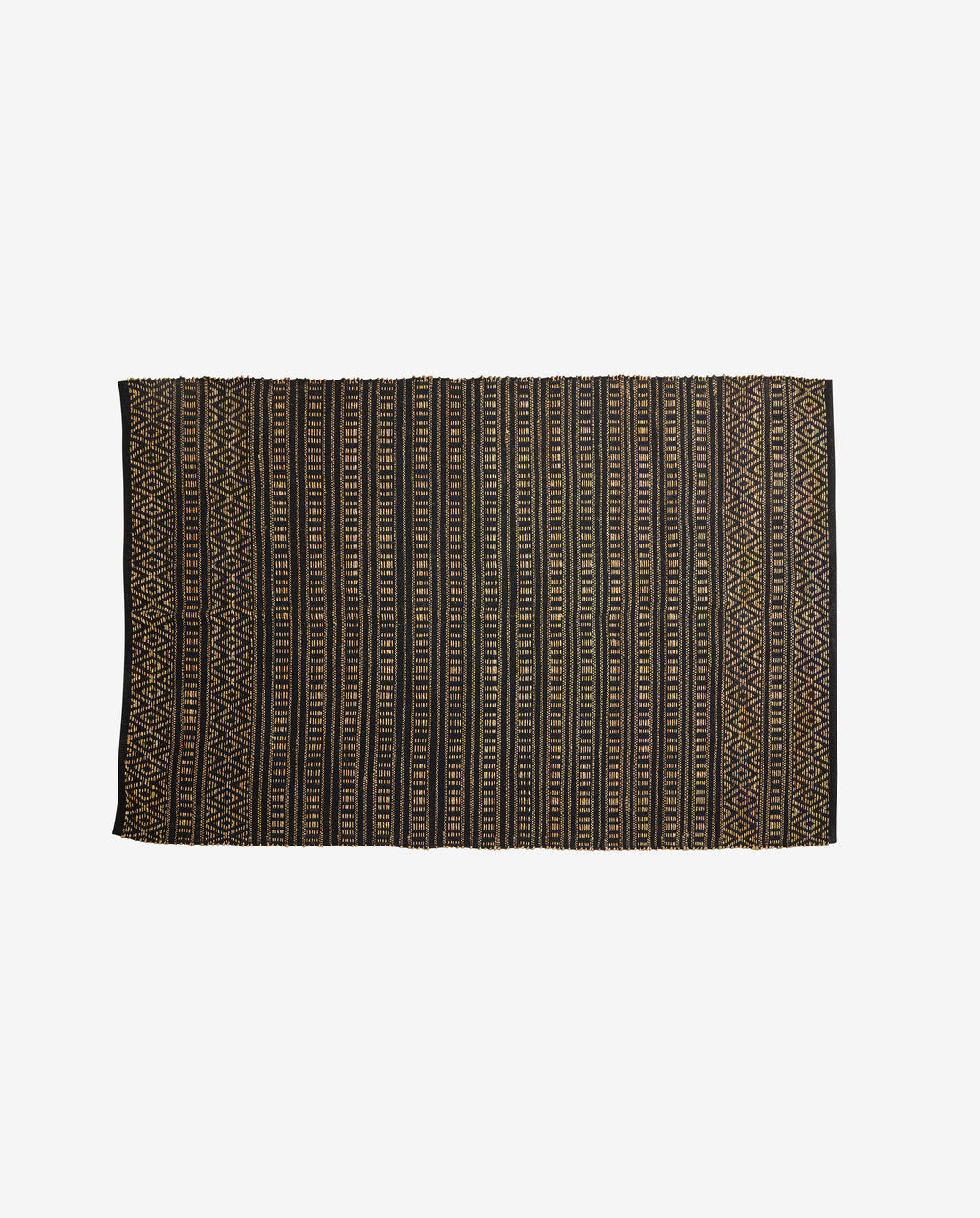 Farah -viltti puuvilla- ja meriruohossa 240x160 cm - musta/luonto