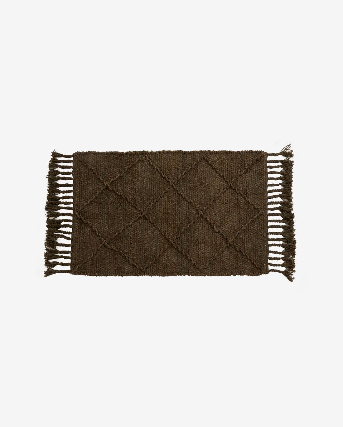 Jutan -viltti juutissa 60x90 cm - ruskea/vihreä