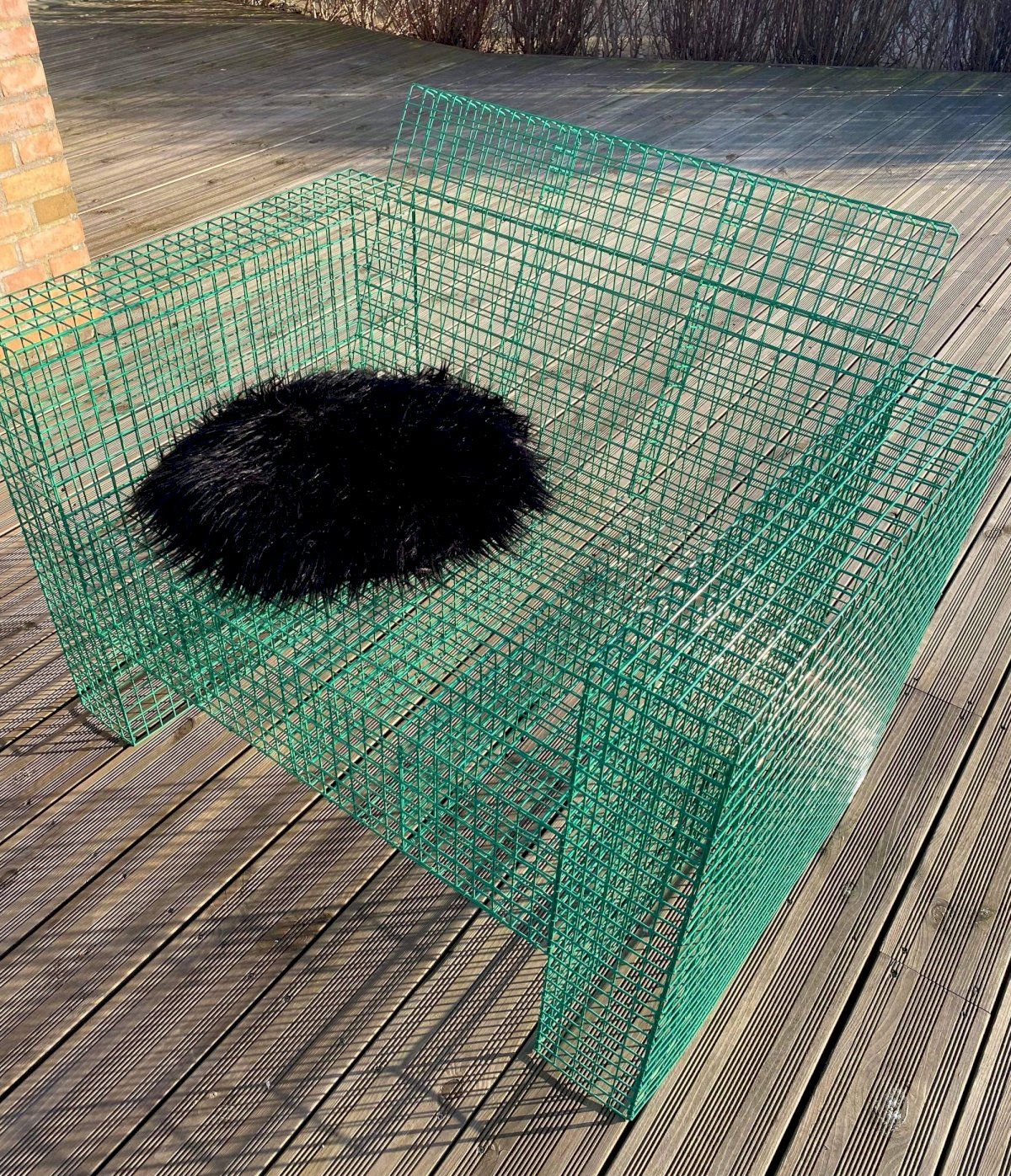 Kalager Design Wire Loungechair, signaali vihreä