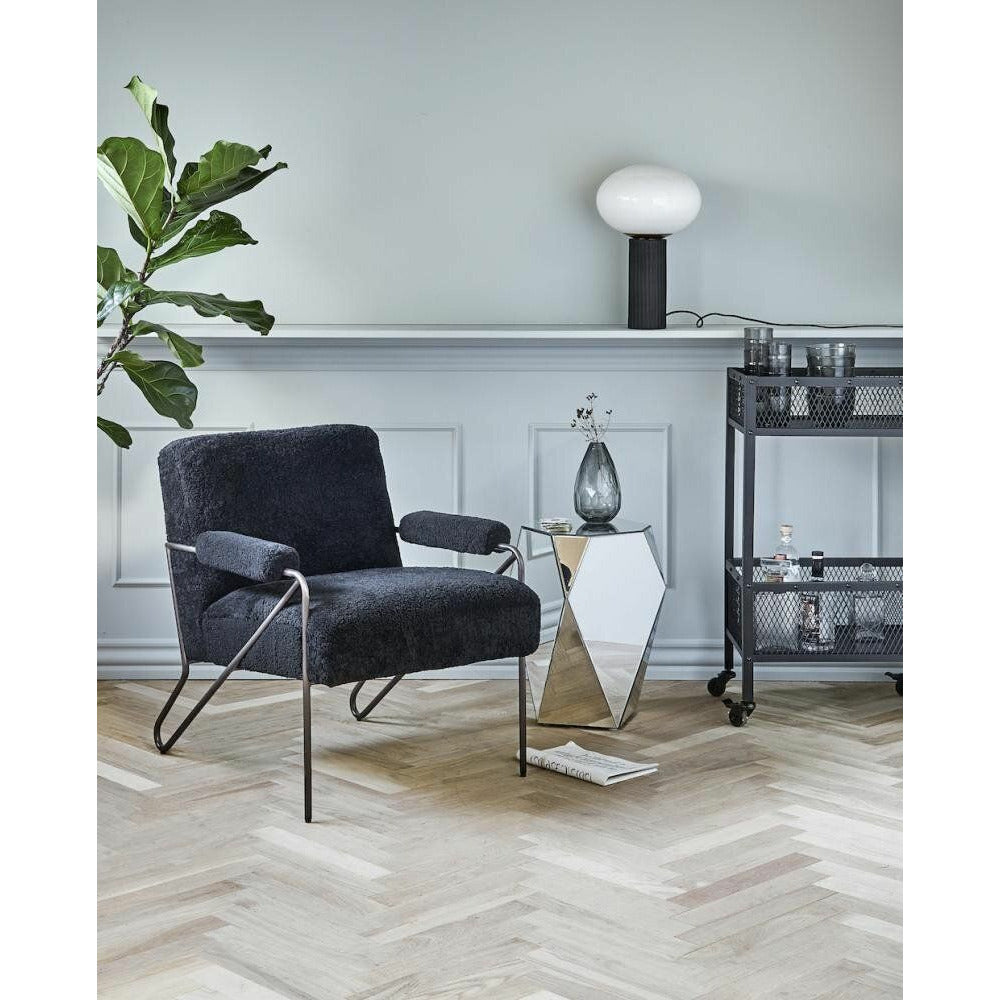 Nordal Easy Rolling Pöytä rautaa - 77x54 cm - musta