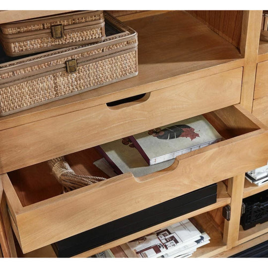 Nordal VIVA vitrineskab i træ - 210x148 - sort/natur - Nordal - DesignGaragen.dk