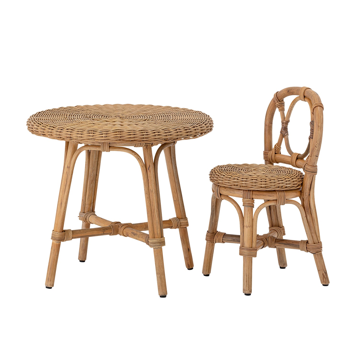 Hortense Bord, Natur, Rattan - D53xH47 cm - BLOOMINGVILLE MINI - DesignGaragen.dk