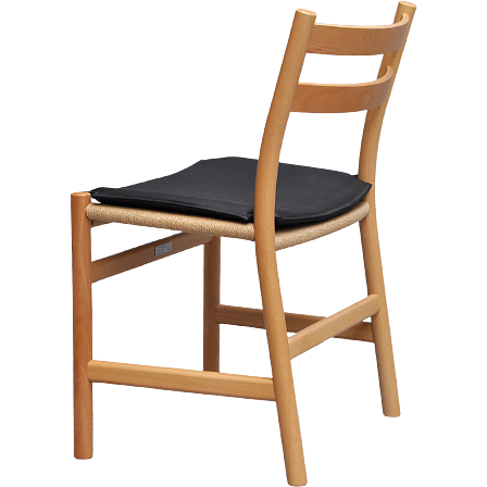 Hynde til Hans J. Wegner CH47 i sort læder - Hynder til Hans J. Wegner CH47 stolen - DesignGaragen.dk