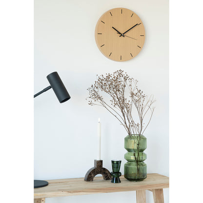 Kynttilänjalka - kynttilänjalka marmorissa, ruskea, 15x3,5x11 cm