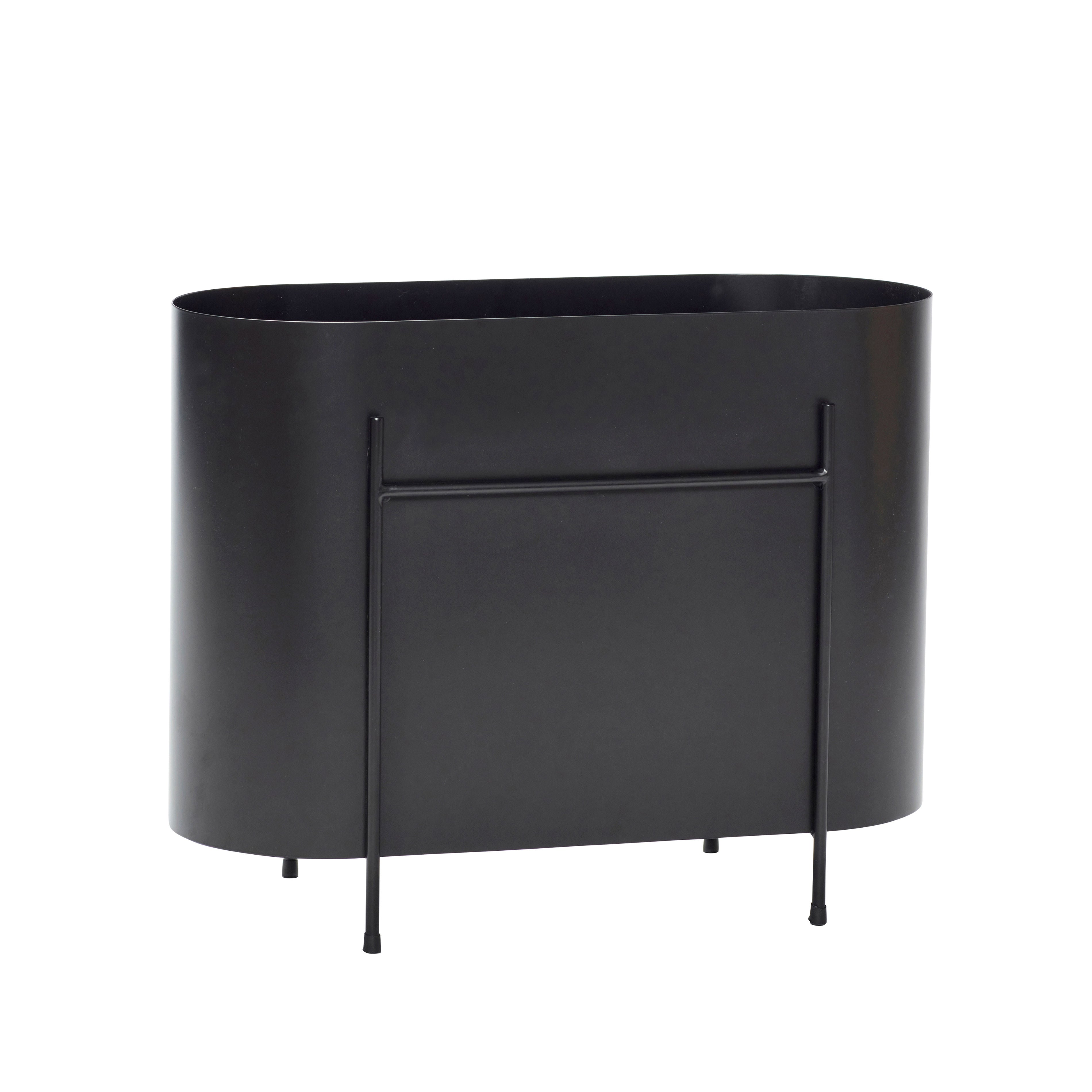 Hübsch Oblong Plantekasse Sort - Hübsch - DesignGaragen.dk