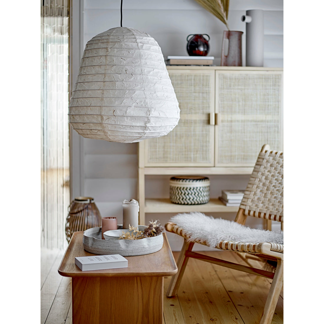 Leena Pendel, Natur, Papir - D50xH52 cm - BLOOMINGVILLE - DesignGaragen.dk