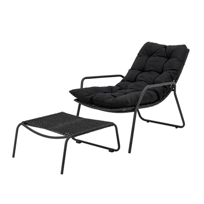 Bloomingville Boel Sun Lounger, musta, metalli