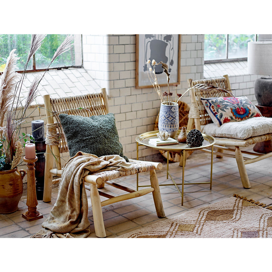 Bloomingville Nadya Vase, Blå, Stentøj - Bloomingville - DesignGaragen.dk