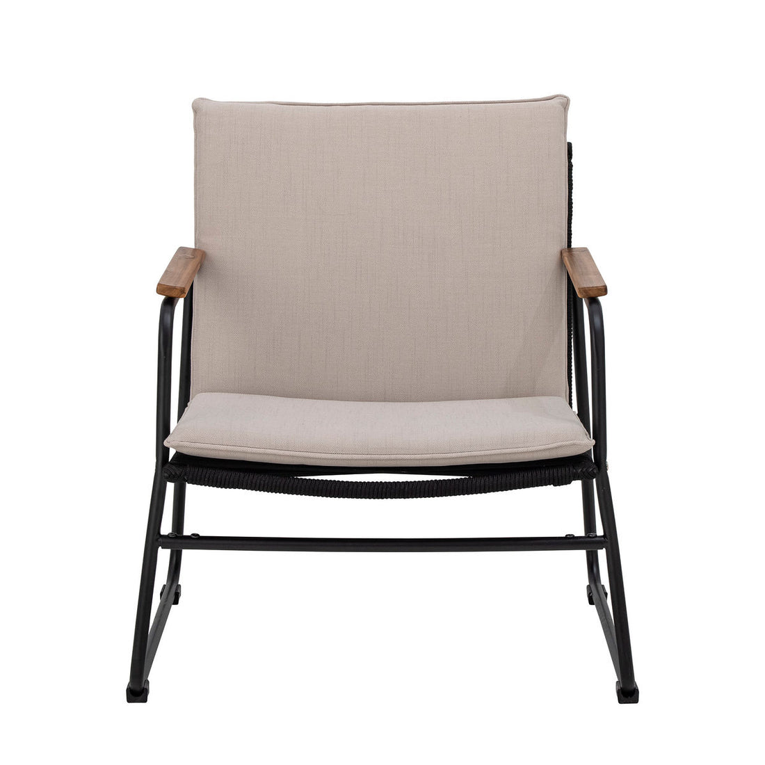 Bloomingville Hampton Lounge -tuoli, musta, metalli