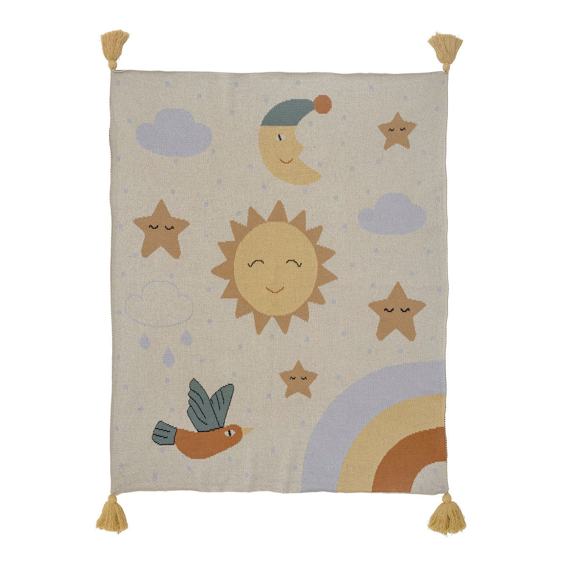 Bloomingville Mini Vigge Plaid, Keltainen, Cotton OEKO-Tex®