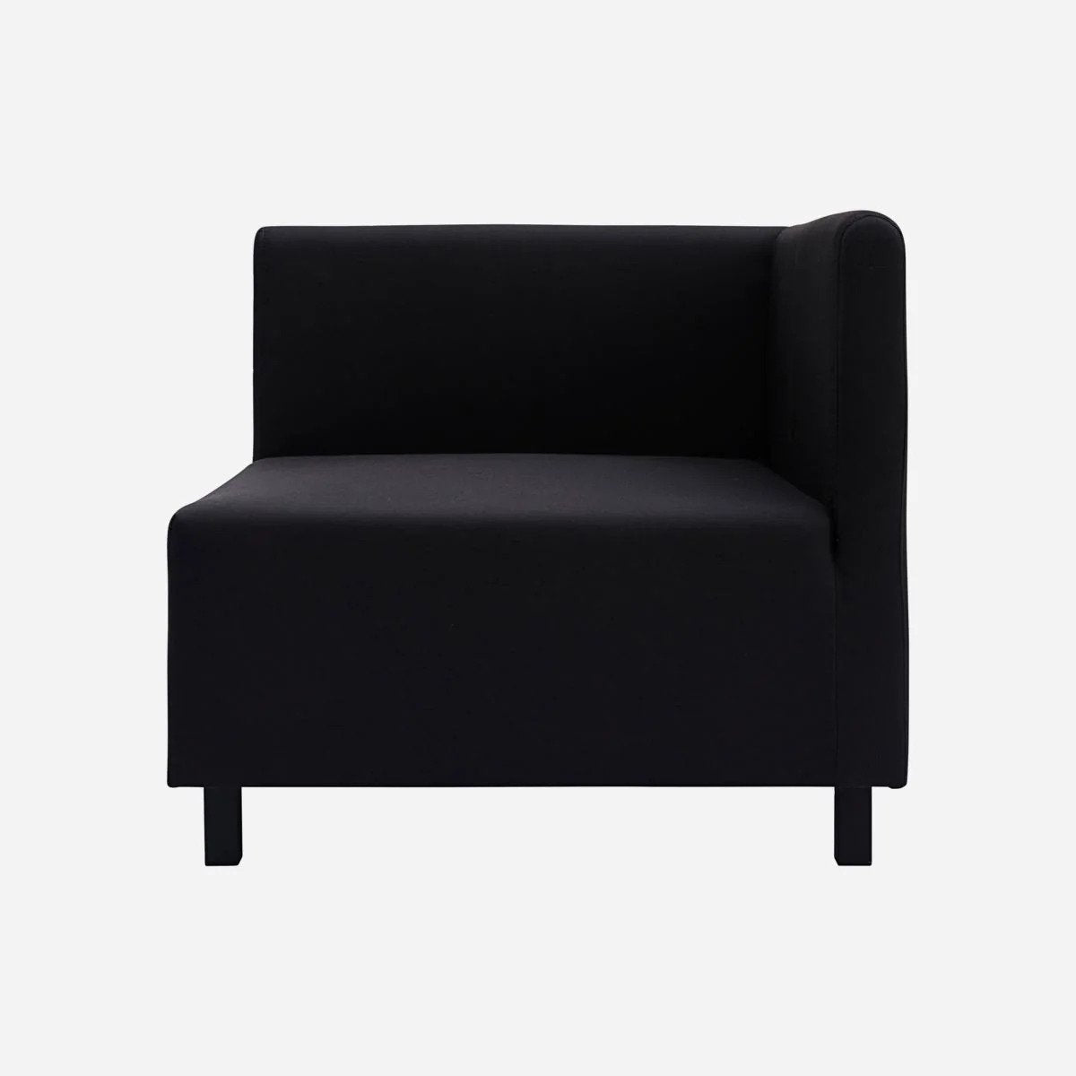 Talo -lääkäri - sohva, nurkkaosasto, musta 85x85x44 cm