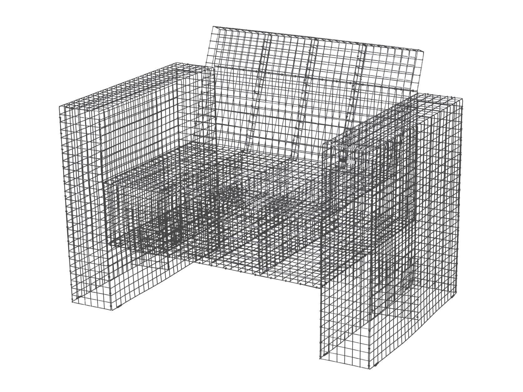 Kalager Design Wire Loungechair, Alu Sinkki
