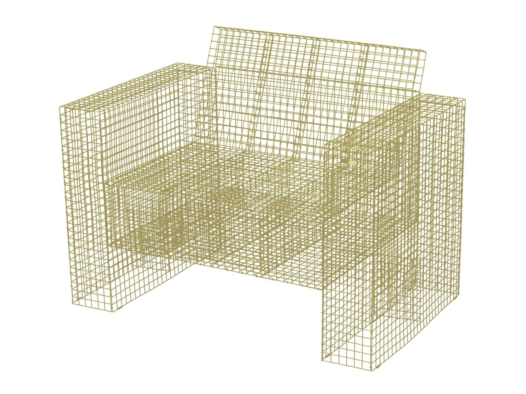 Kalager Design Wire Loungechair, Green Beige