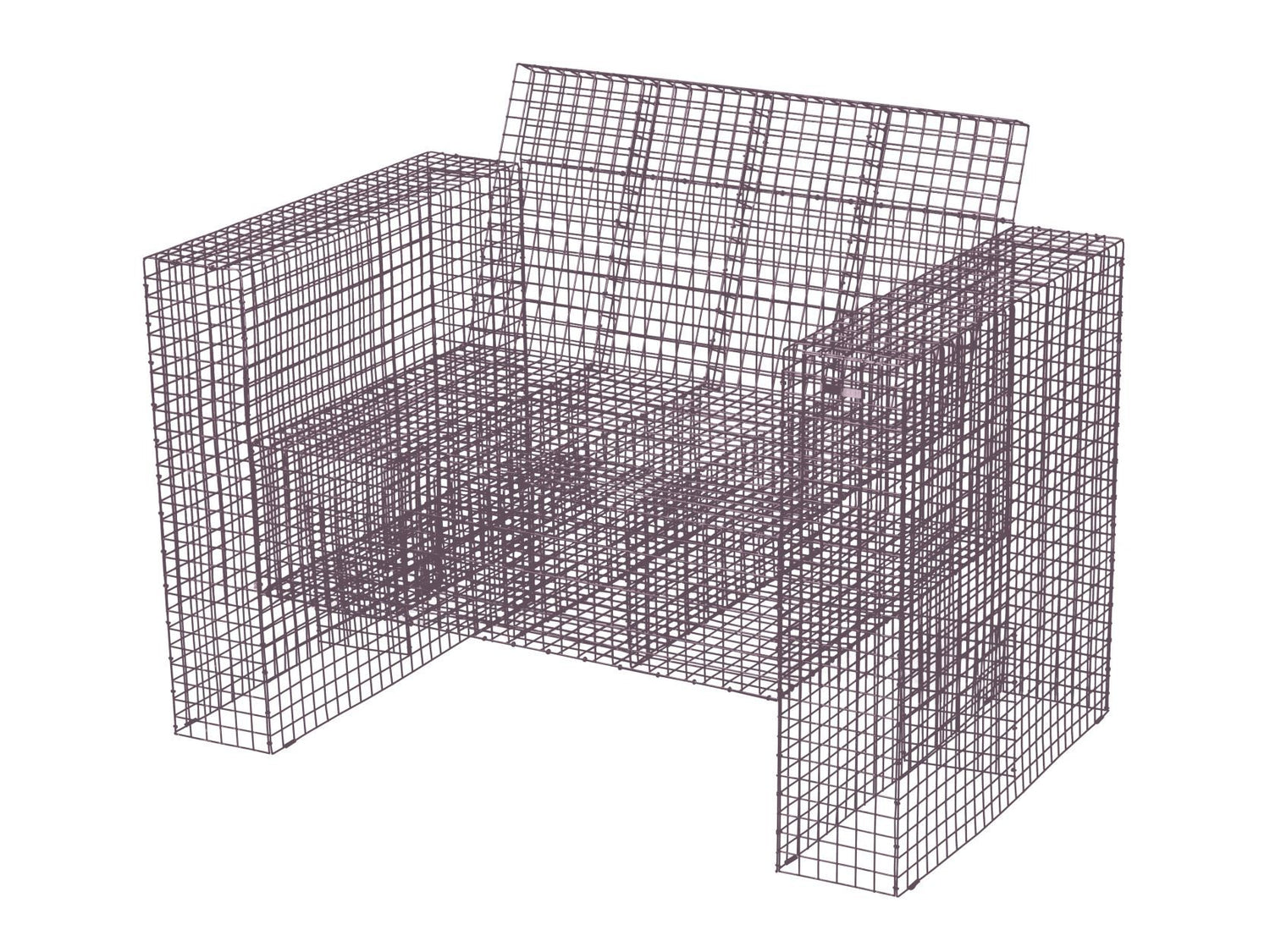 Kalager Design Wire Loungechair, pastelli violetti