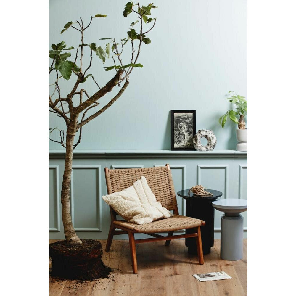 Nordal CLUB lounge-tuoli teak-puusta, jossa on paju - luonnonvalkoinen