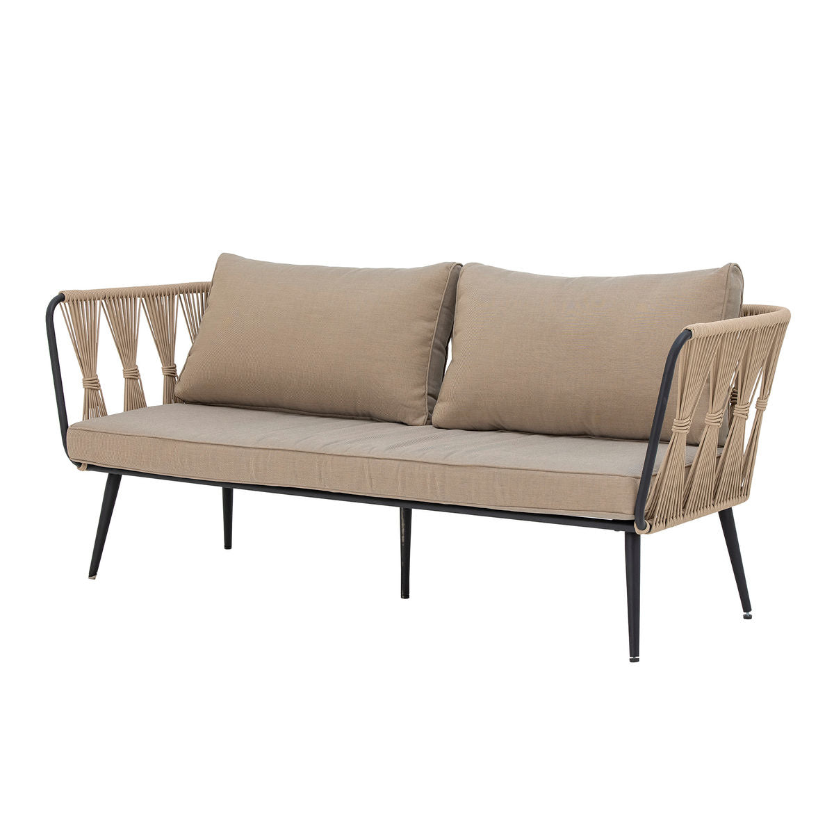 Bloomingville -padon -sohva, ruskea, metalli