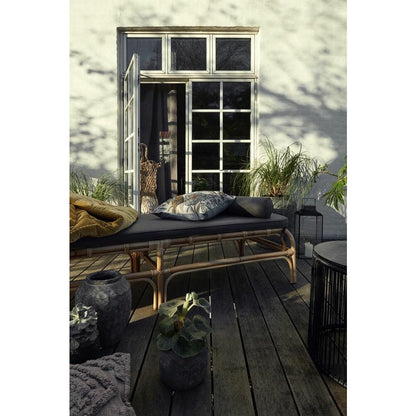 Nordal Bali -syöttö rottingissa tyynyllä - L203 cm - luonto/harmaa