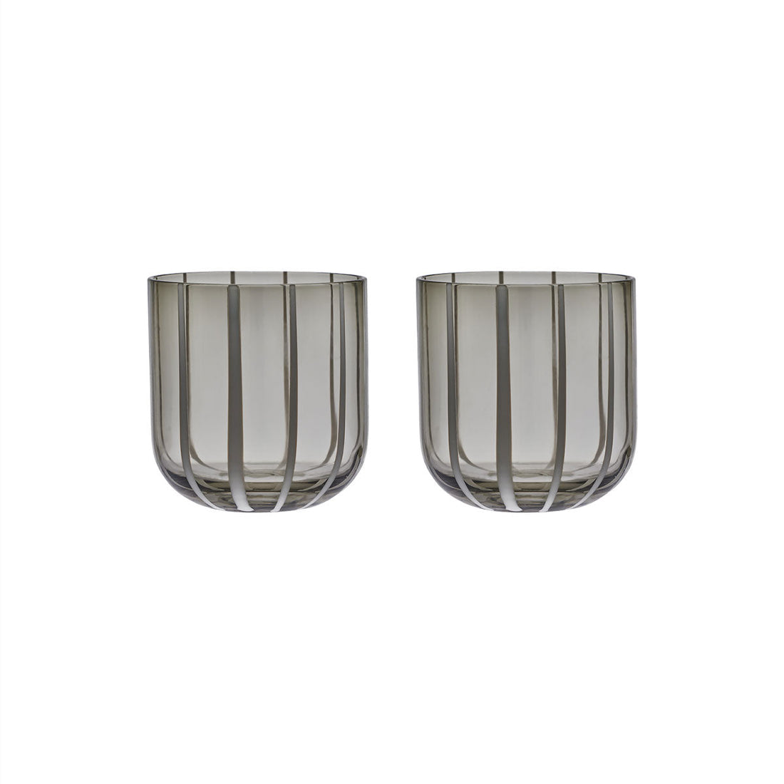 OYOY LIVING Mizu Glas - Pakke med 2 - Grå