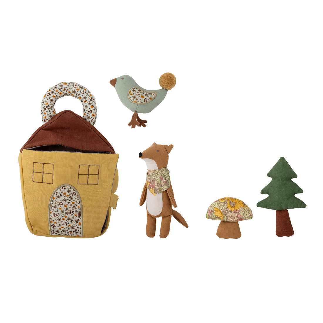Tio Soft Toy, Brun, Hør - L14xH24xW3 cm, Set of 5 - BLOOMINGVILLE MINI - DesignGaragen.dk