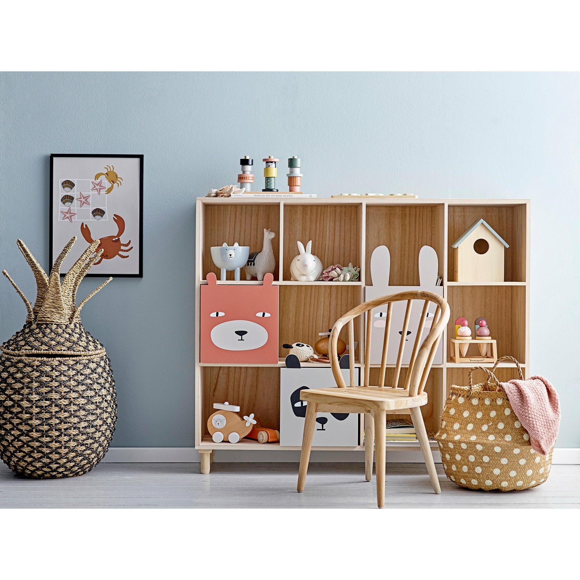 Hasham Legetøjsmad, Rød, Krydsfiner - L13,5xH15xW11,5 cm, Set of 5 - BLOOMINGVILLE MINI - DesignGaragen.dk