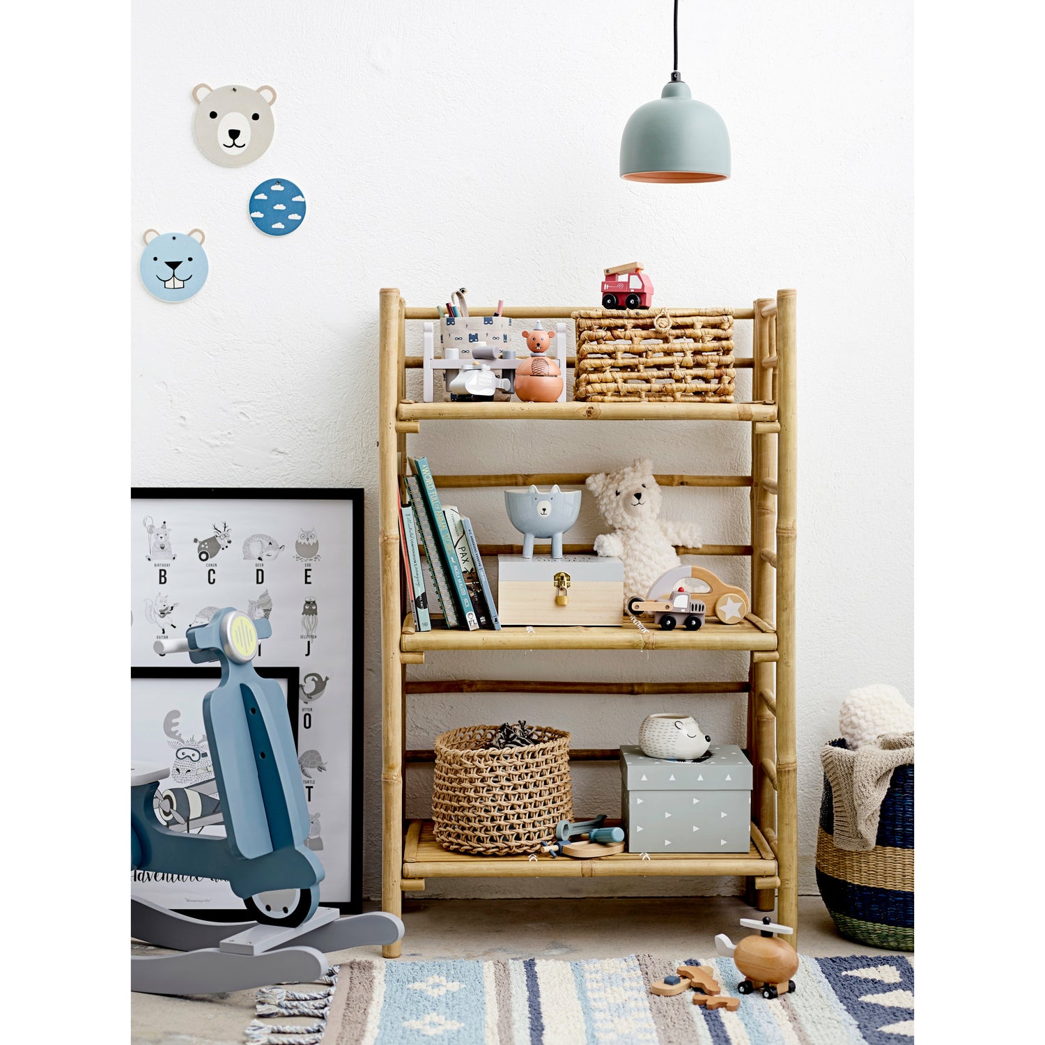 BLOOMINGVILLE MINI Kassander Krukke, Hvid, Stentøj - L13xH6,5xW9,5 cm - DesignGaragen.dk.