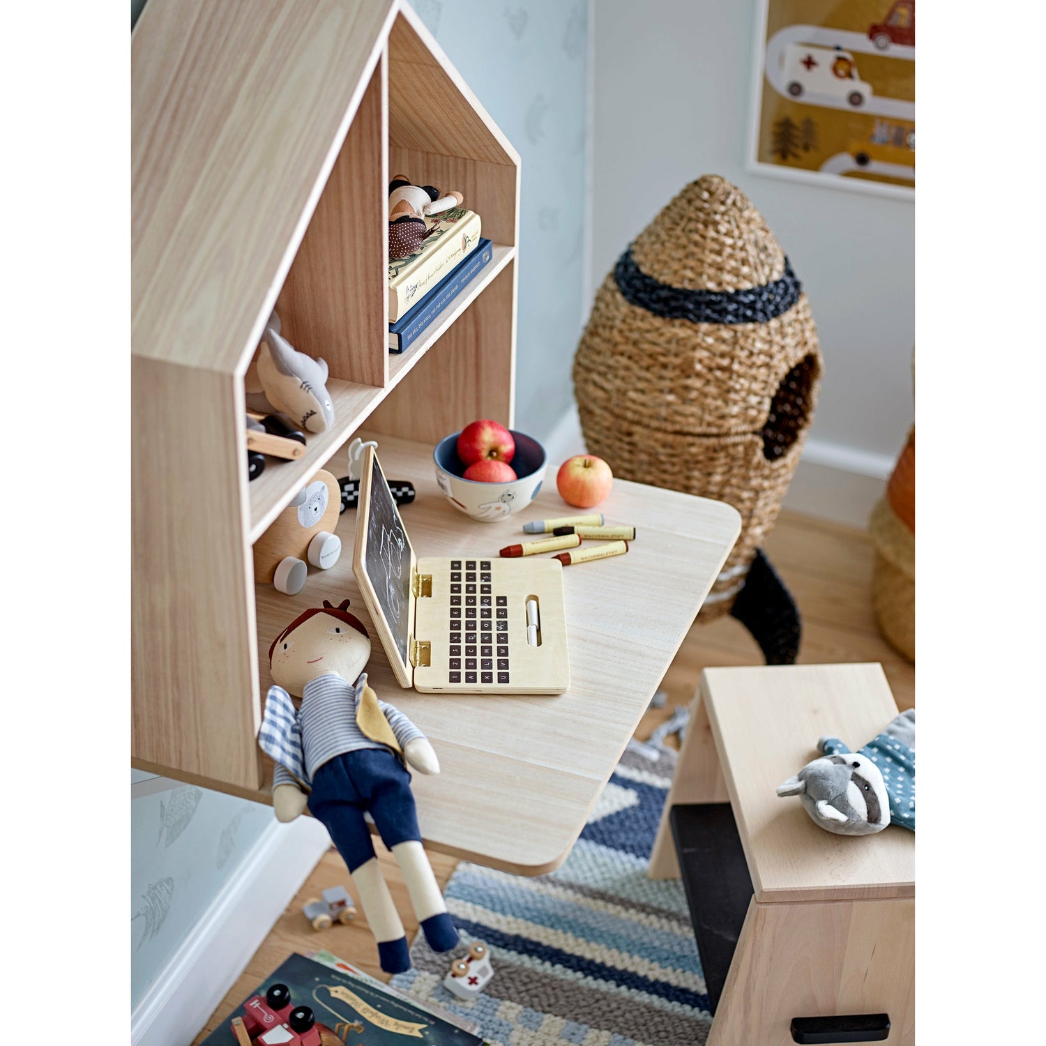 BLOOMINGVILLE MINI Fritse Kurv, Orange, Søgræs - D35xH40 cm - DesignGaragen.dk.