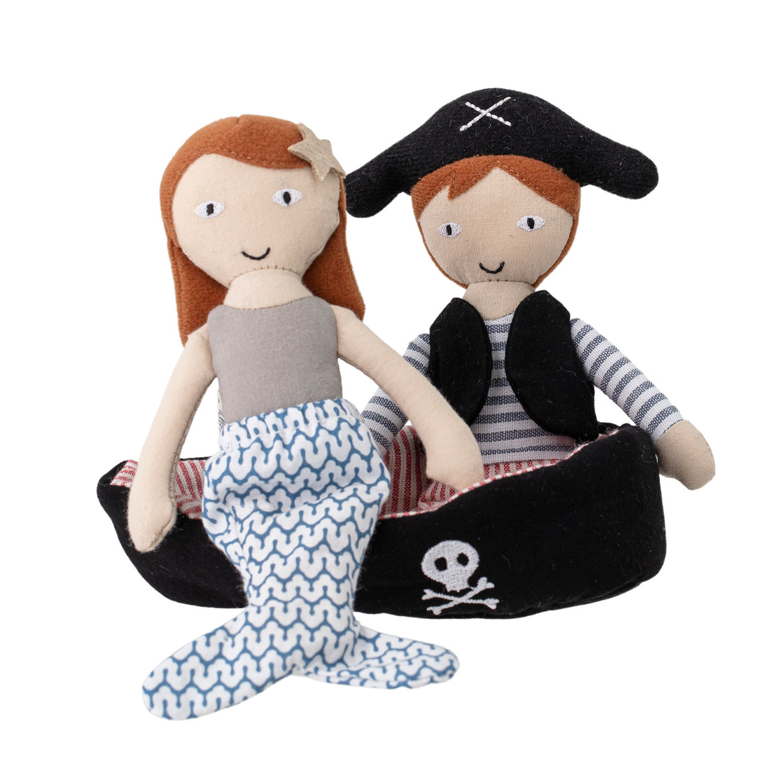 Kate &amp; Jonah Doll, Blå, Bomuld - L10xH20xW3 cm, Set of 3 - BLOOMINGVILLE MINI - DesignGaragen.dk