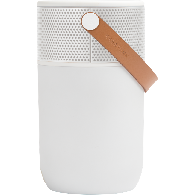 KreaFunk - aGlow Bluetooth-kaiutin - valkoinen/valkoinen grilli