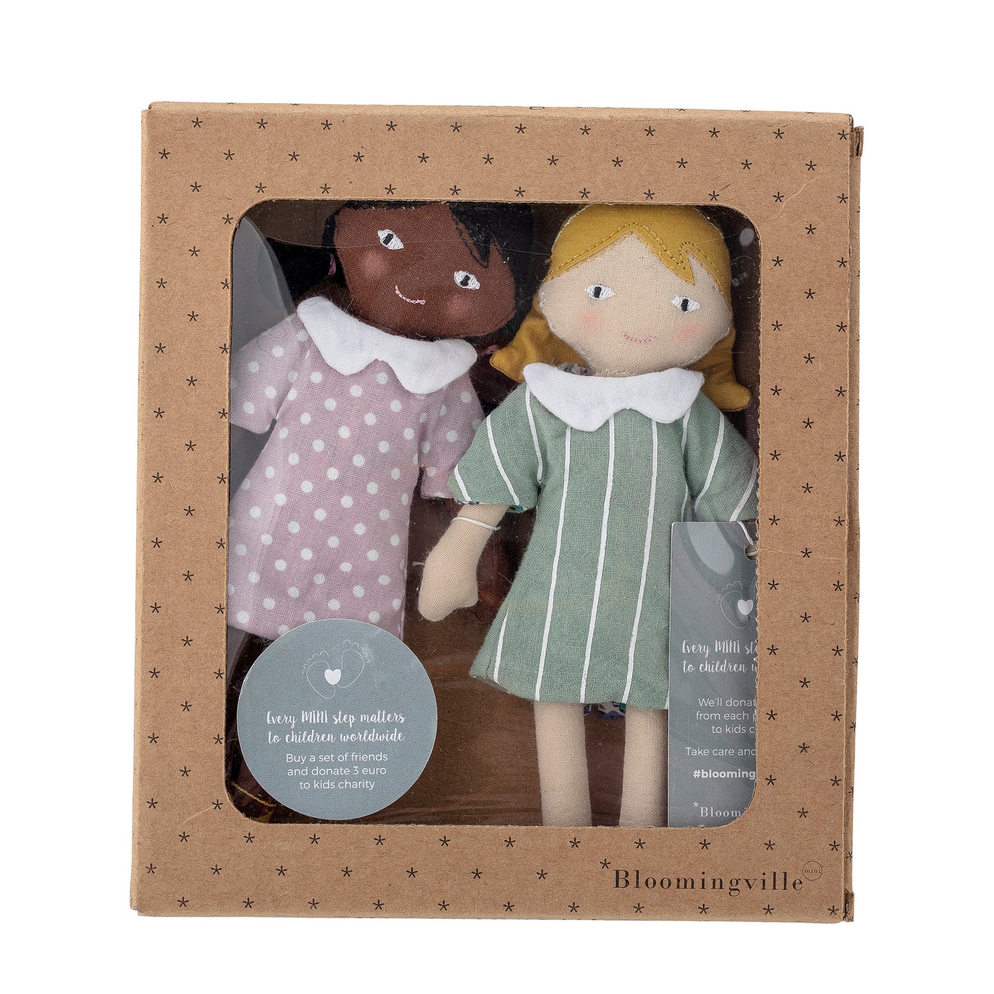 Hella & Stella Doll, Lilla, Bomuld - L6xH16 cm, Set of 2 - BLOOMINGVILLE MINI - DesignGaragen.dk