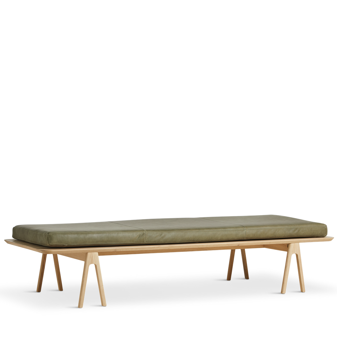 Woud - Taso -sohva - Moss Green/Oak 190x76.50x41 cm