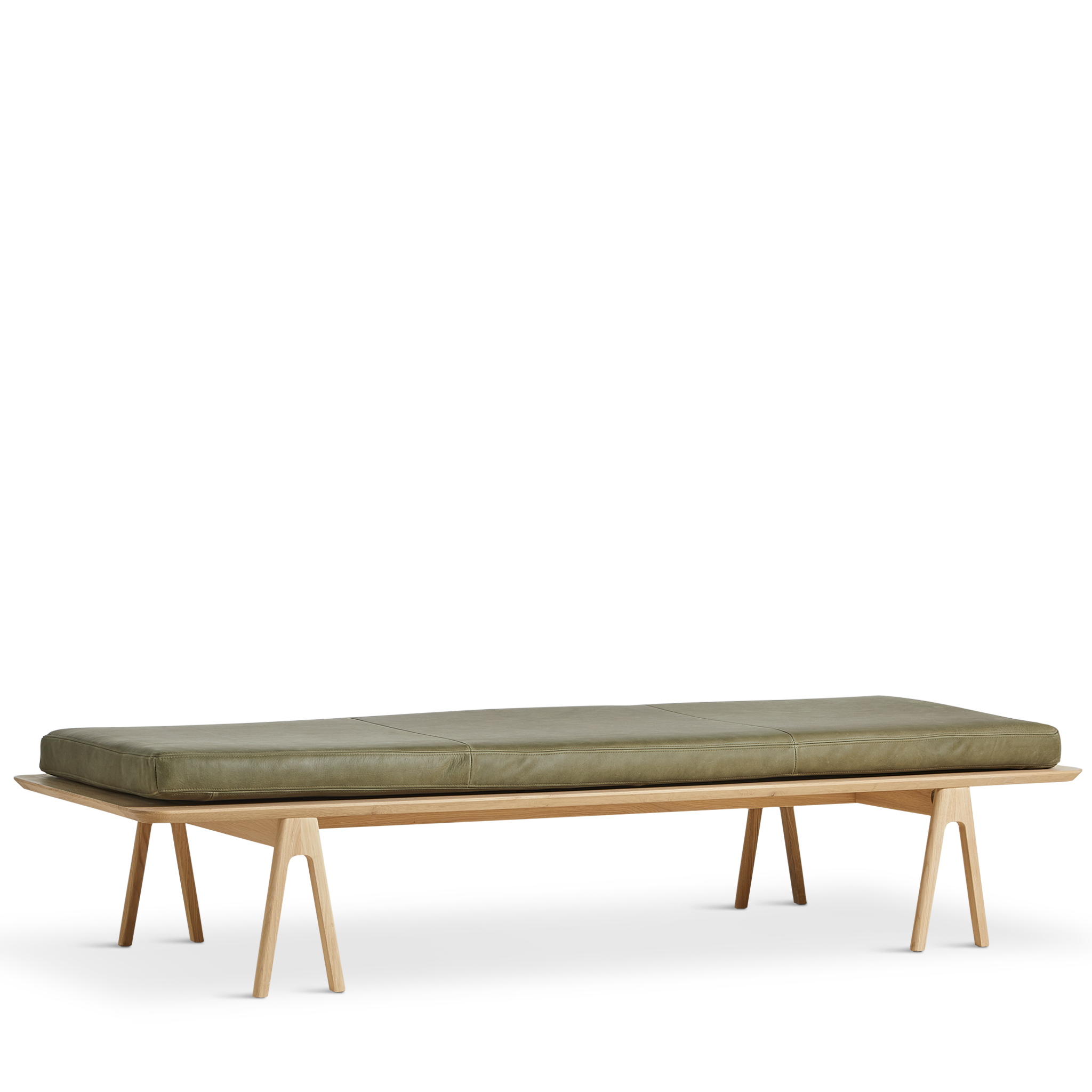 Woud - Taso -sohva - Moss Green/Oak 190x76.50x41 cm