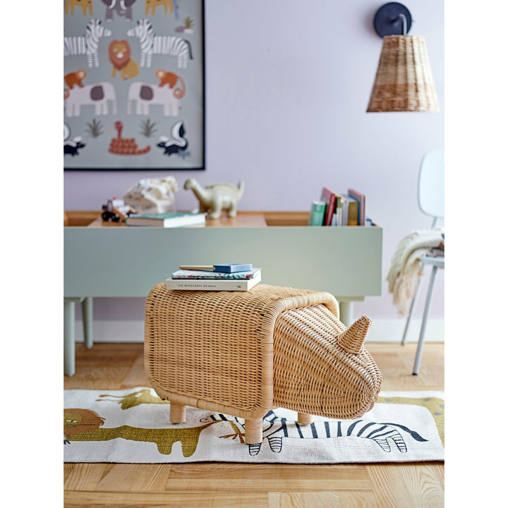 Maurice Plaid, Natur, Genanvendt Bomuld - L100xW80 cm - BLOOMINGVILLE MINI - DesignGaragen.dk