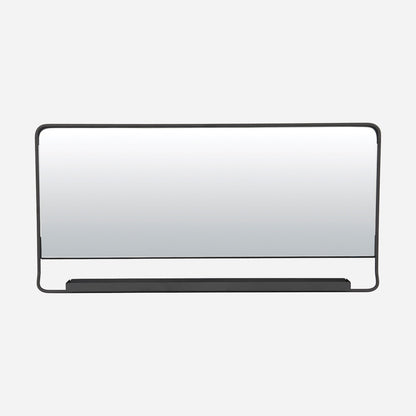 Talo-lääkäri-Mirror hyllyllä, tyylikäs, musta-W: 80 cm, h: 40 cm, d: 7 cm