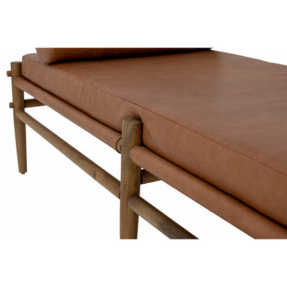BLOOMINGVILLE Aysia Daybed, Natur, Læder - L200xH56xW80 cm - DesignGaragen.dk.