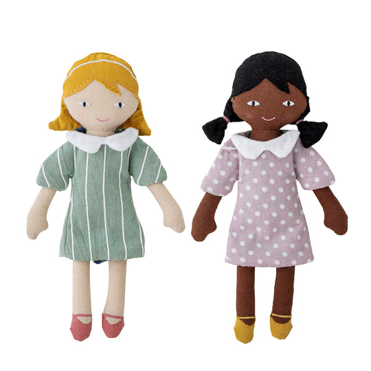 Hella & Stella Doll, Lilla, Bomuld - L6xH16 cm, Set of 2 - BLOOMINGVILLE MINI - DesignGaragen.dk