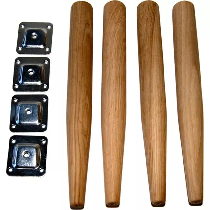 Puinen jalka asennuskiinnikkeellä, Space. Halkaisija: 4 cm. Korkeus: 34 cm