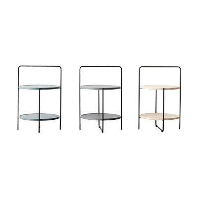 Tray table - ø46 cm - black frame - grey - Andersen Furniture - DesignGaragen.dk