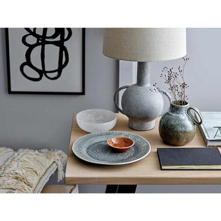 Bordlampe, Grå, Terrakotta - D30,5xH58,5 cm - BLOOMINGVILLE - DesignGaragen.dk