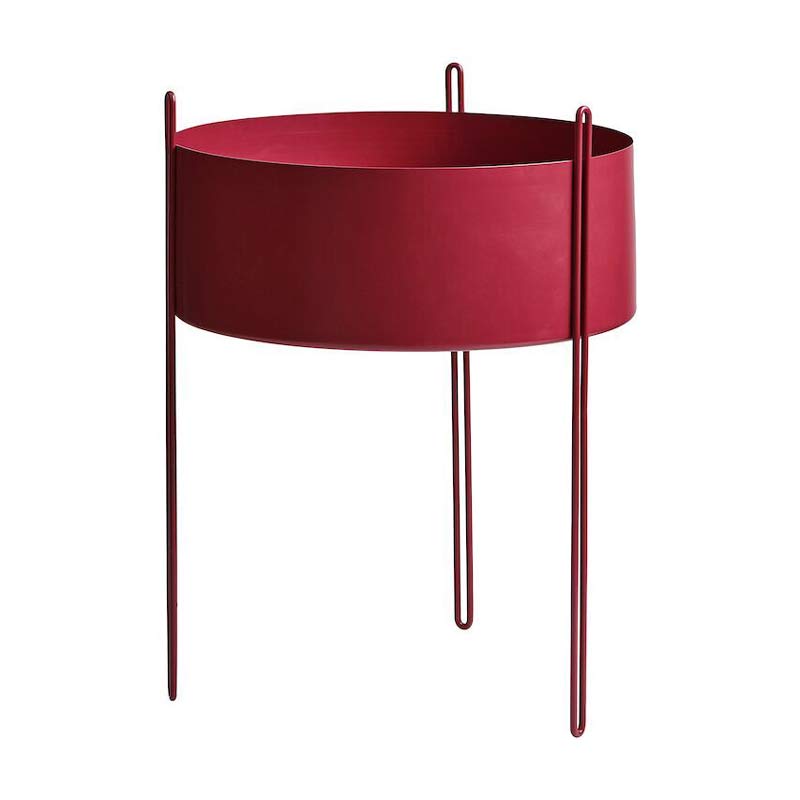 Woud Pidestall Flowerpot - punainen H55xø40cm
