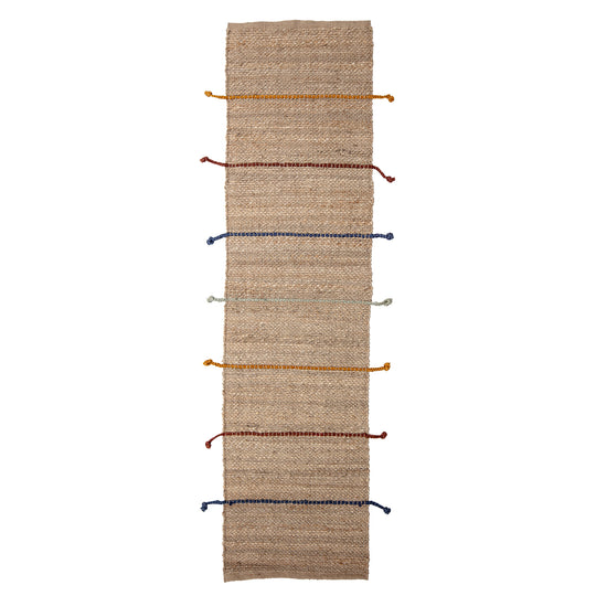BLOOMINGVILLE MINI Clas Tæppe, Natur, Jute - L200xW50 cm - DesignGaragen.dk.